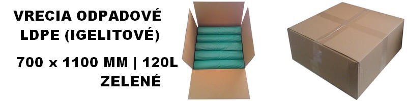 Vrecia odpadové LDPE zelené